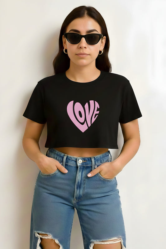 Hearted love Crop Top