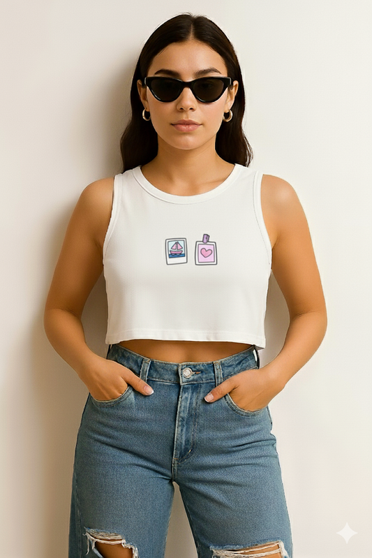 Graphic Crop Tank